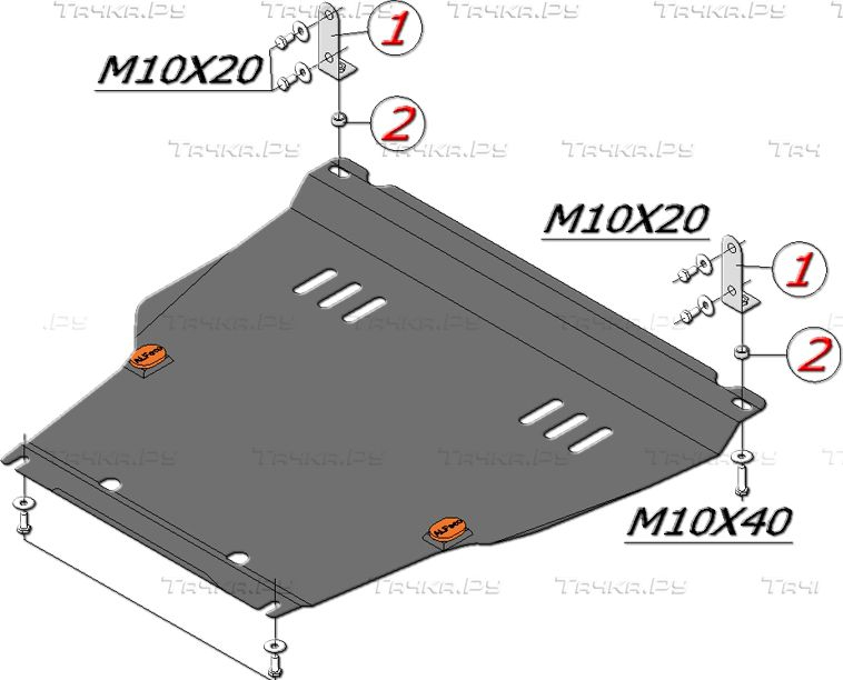 Купить запчасть ALFECO - ALF2450 Защита для картера и КПП Toyota Scion xA 2001-2006