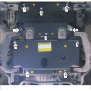 Купить MOTODOR 12515 Защита для радиатора, картера, переднего дифференциала Toyota Hiace H200 2004-2023