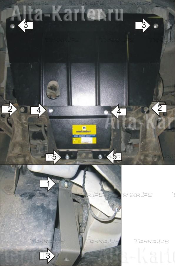 Купить запчасть MOTODOR - 00306 Защита для картера, КПП Chrysler Voyager IV 2001-2007