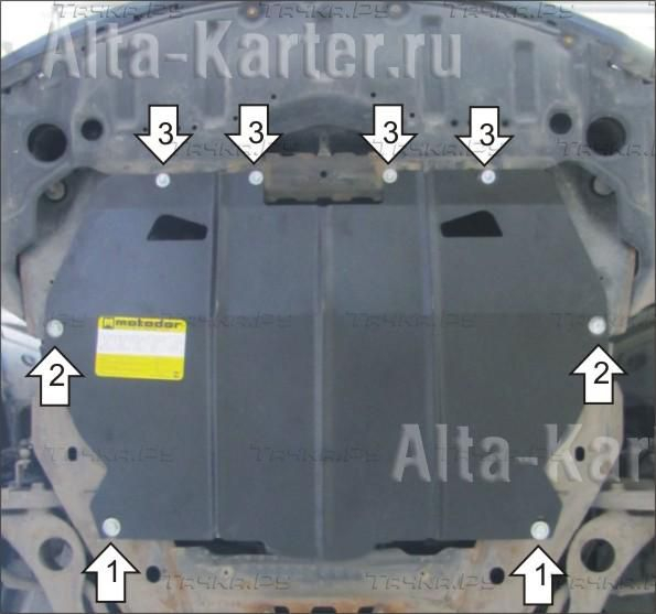 Купить запчасть MOTODOR - 01131 Защита для двигателя, КПП Mazda 6 II 2007-2012