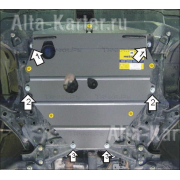 Купить MOTODOR 00816 Защита для картера, КПП Honda CR-V III 2007-2012