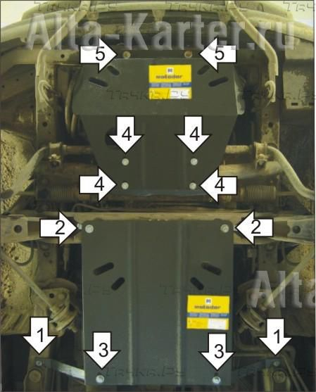 Купить запчасть MOTODOR - 00921 Защита для картера, КПП Hyundai H1 Starex задний привод 2000-2004