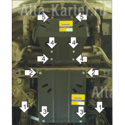 Купить MOTODOR - 00921 Защита для картера, КПП Hyundai H1 Starex задний привод 2000-2004