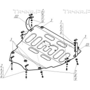 Купить MOTODOR 71123 Защита усиленная для картера, КПП Mazda 3 2003-2009