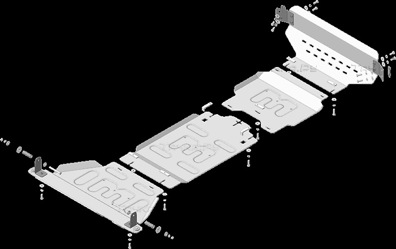 Купить запчасть MOTODOR - 32907 Защита алюминиевая усиленная для двигателя, переднего дифференциала, КПП, радиатора, РК, бака AdBlue Dodge Ram 1500 2015-2018