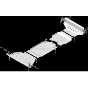 Купить MOTODOR 32907 Защита алюминиевая усиленная для двигателя, переднего дифференциала, КПП, радиатора, РК, бака AdBlue Dodge Ram 1500 2015-2018