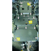 Купить MOTODOR 33211 Защита алюминиевая для картера, КПП, РК Land Rover Range Rover Sport I HSE, Supercharged 2009-2013