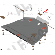 Купить ALFECO ALF3610AL4 Защита алюминиевая для редуктора заднего моста Mercedes-Benz M-Класс (ML320) W163 1997-2005