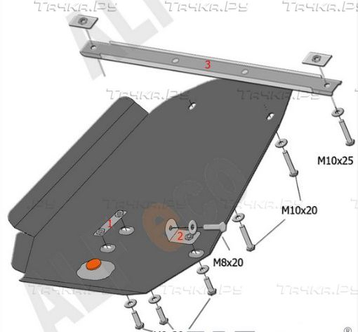Купить запчасть ALFECO - ALF3406AL4 Защита алюминиевая для АКПП BMW Х5 E53 2003-2006