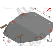 Купить ALFECO ALF1609AL4 Защита алюминиевая для картера и КПП Opel Vectra B 1995-2002