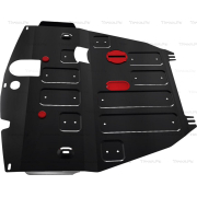 Купить АвтоБРОНЯ 111042081 Защита для картера и КПП (увеличенная) Opel Antara I рестайлинг (со штатной поперечной балкой) 2011-2017