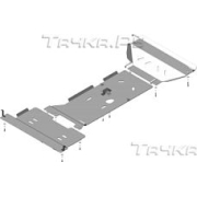 Купить MOTODOR 32901 Защита алюминиевая усиленная для двигателя, переднего дифференциала, КПП, радиатора, разд. коробки Dodge Ram 1500 DS IV 2009-2018