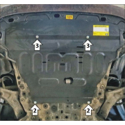 Купить MOTODOR 70908 Защита усиленная для картера и КПП Hyundai Staria 2022-2023