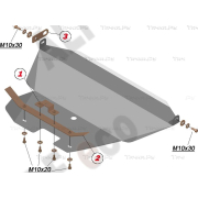 Купить ALFECO ALF1528AL Защита алюминиевая для картера и КПП Nissan March K11 1992-2002