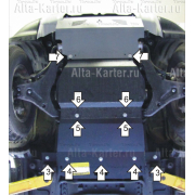 Купить MOTODOR - 11325 Защита для двигателя, КПП, дифференциала передней оси Mitsubishi Pajero Sport II 2012-2015