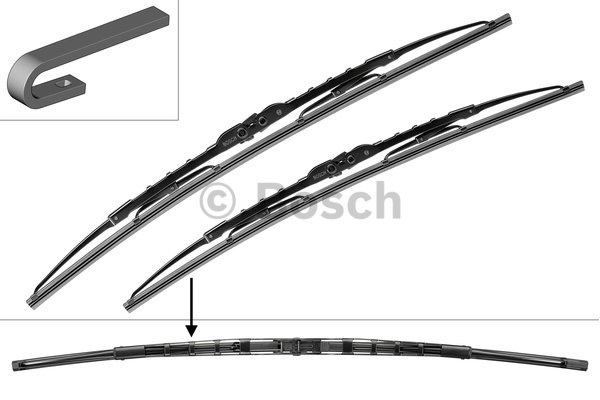 Купить запчасть BOSCH - 3397001682 Щетки стеклоочистителя каркасные