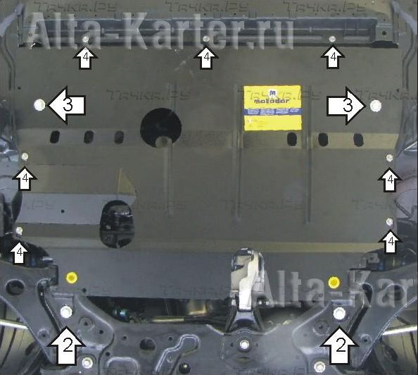 Купить запчасть MOTODOR - 01126 Защита для картера, КПП Mazda 3 II 2009-2013