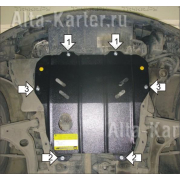 Купить MOTODOR - 01528 Защита для картера, КПП Opel Zafira B 2006-2010