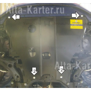 Купить MOTODOR - 00828 Защита для картера, КПП Honda Jazz II 2009-2011