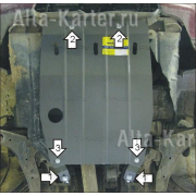 Купить MOTODOR - 00501 Защита для картера, КПП Daewoo Espero 1993-1997