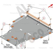 Купить ALFECO ALF3624AL4 Защита алюминиевая для картера и КПП Mercedes-Benz СLA-Класс C118 2019-2023