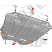 Купить ALFECO ALF3509AL Защита алюминиевая для картера и КПП Lifan Solano I,II 2008-2023