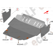 Купить ALFECO - ALF2621AL4 Защита алюминиевая для картера и КПП Volkswagen Caravelle T4 1990-2003