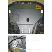 Купить MOTODOR - 32225 Защита алюминиевая для каретера Subaru Outback III 2007-2009