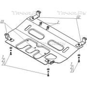 Купить MOTODOR 70512 Защита усиленная для картера, КПП Daewoo Matiz 1998-2016