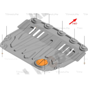 Купить ALFECO ALF28345AL Защита алюминиевая (малая) для картера и КПП Lada Vesta седан, универсал (вкл. Cross) 2015-2023