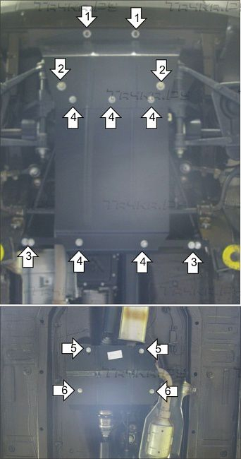 Купить запчасть MOTODOR - 03006 Защита для картера, КПП и РК Chevrolet Niva 2002-2020