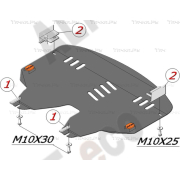 Купить ALFECO ALF4301AL4 Защита алюминиевая для картера и АКПП Mini Cooper 2006-2013