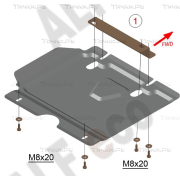 Купить ALFECO - ALF2491AL4 Защита алюминиевая для редуктора переднего моста Toyota Hilux VII 2006-2015