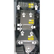 Купить MOTODOR - 00726 Защита для радиатора, картера, дифференциала, КПП, РК Ford Explorer IV 2006-2010