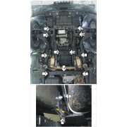 Купить MOTODOR 383210 Защита алюминиевая для двигателя, КПП, РК Land Rover Range Rover Sport I HSE, Supercharged 2009-2013