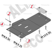 Купить ALFECO ALF2903AL Защита алюминиевая для АКПП Infiniti QX70 2013-2017