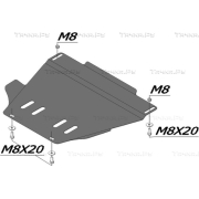 Купить ALFECO ALF3020AL4 Защита алюминиевая для МКПП Volkswagen Passat B5 1996-2005