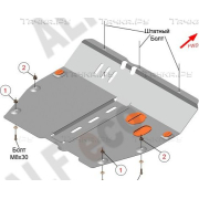 Купить ALFECO ALF5401 Защита для картера и КПП Hawtai Boliger (НТМ Boliger) 2011-2020