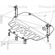 Купить MOTODOR - 72302 Защита усиленная для двигателя и КПП Skoda Superb II 2008-2015