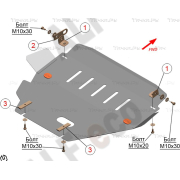 Купить ALFECO ALF1523AL Защита алюминиевая для картера Nissan Skyline R34 GT 1999-2002