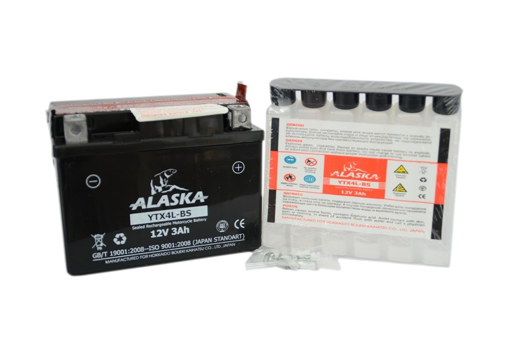 Купить запчасть ALASKA - YTX4LBS Аккумулятор