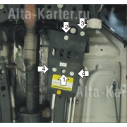 Купить MOTODOR - 10704 Защита для трубок кондиционирования у моторного отсека Ford Explorer V 2010-2019