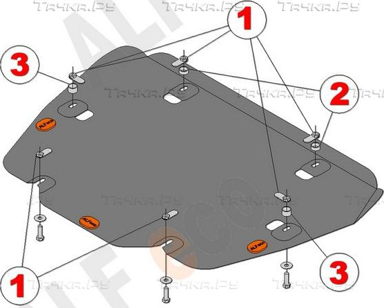 Купить запчасть ALFECO - ALF3811AL4 Защита алюминиевая для картера и КПП Land Rover Freelander II 2006-2014