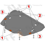 Купить ALFECO ALF3811AL4 Защита алюминиевая для картера и КПП Land Rover Freelander II 2006-2014