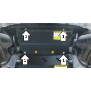 Купить MOTODOR 51309 Защита для радиатора Mitsubishi Pajero Sport III 2016-2023