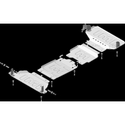 Купить MOTODOR 32909 Защита алюминиевая усиленная для двигателя, КПП, переднего дифференциала, радиатора, РК Dodge Ram 1500 V 3,0D, дизельный двигатель 2018-2023