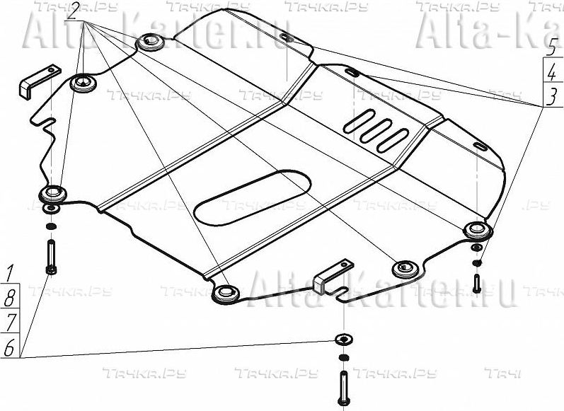 Купить запчасть MOTODOR - 67202 Защита для картера и КПП Changan Eado 2013-2023
