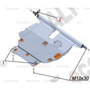 Купить ALFECO - ALF24118AL Защита алюминиевая для картера и КПП Toyota Corolla Runx E120 4WD 2000-2007
