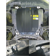 Купить MOTODOR - 05201 Защита для картера, КПП Jeep Liberty II (Liberty в России, Patriot в США) 2007-2013