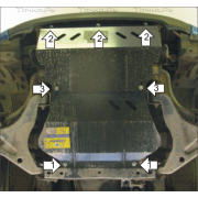 Купить MOTODOR - 01327 Защита для радиатора, картера, дифференциала Mitsubishi L200 IV 2007-2015